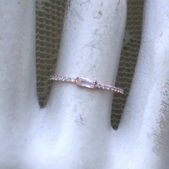 Russian Russia Designer Solid 14K 585 Rose Pink Gold CZ...